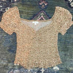 Ruched Sweeheart Pheasant Top